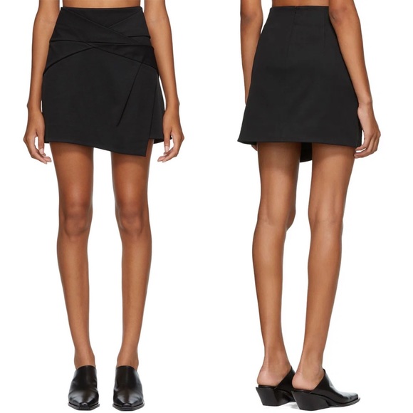 Helmut Lang | NWT Knot Drape Mini Skirt Black Rib 2 - Picture 8 of 8